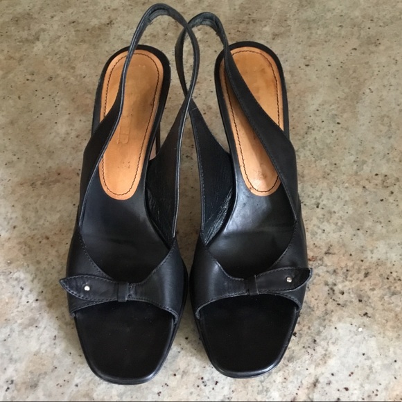 Jil Sander Slingback Platform Open Toe Heels - Picture 6 of 16